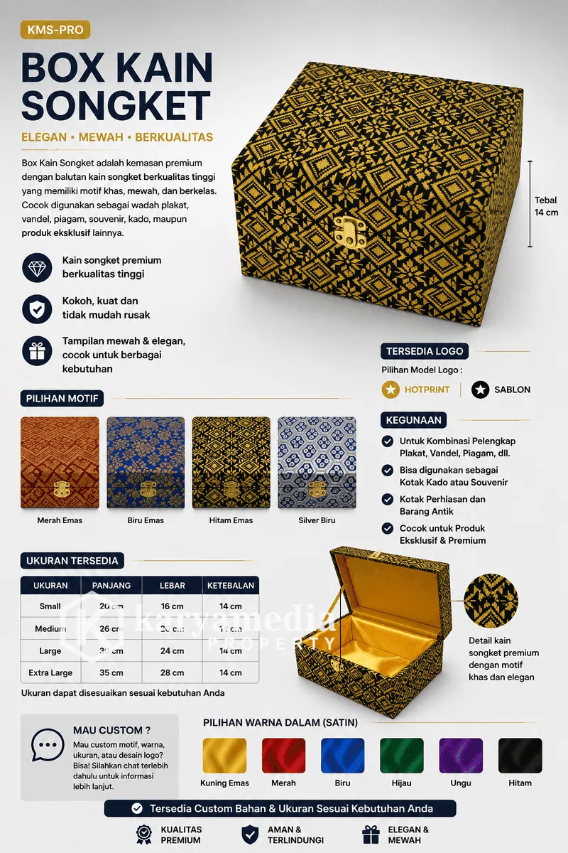 Box Kain Songket - Box Batik Karyamedia Jogja