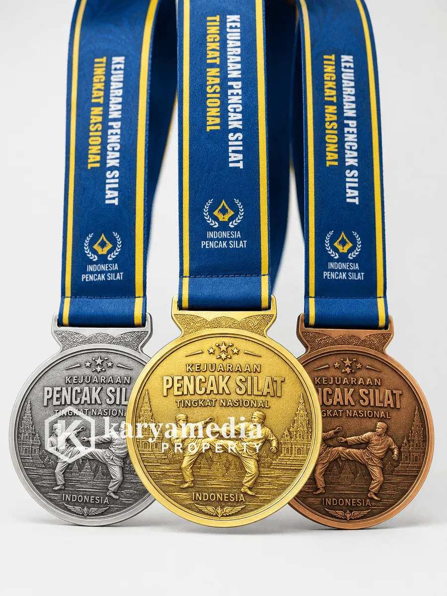 Medali 3D Pegawai Berprestasi - Medali 3D Zink Alloy Karyamedia Souvenir