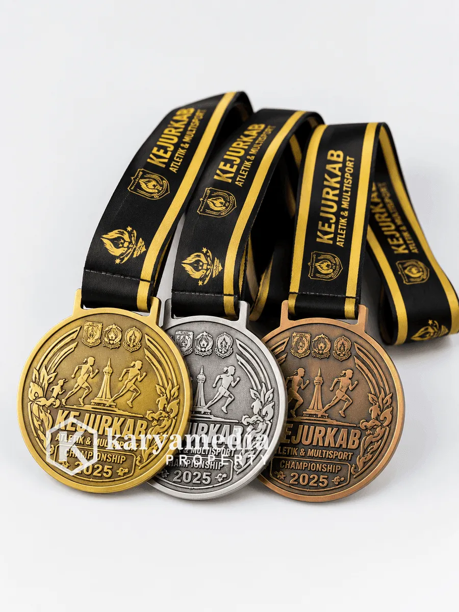 Medali 3D 12 - Medali 3D Zink Alloy Karyamedia Jogja
