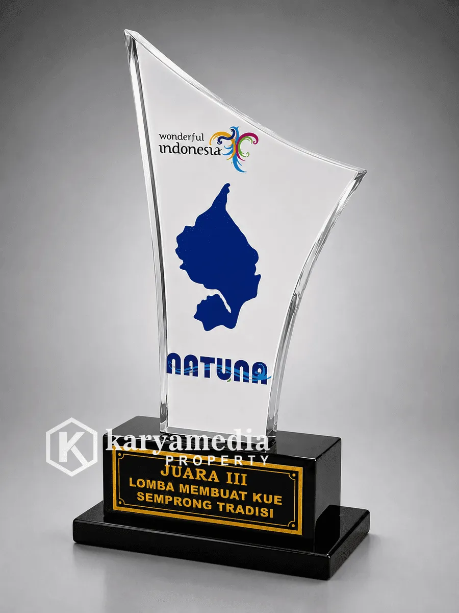 Plakat Akrilik Juara III Lomba Kue Semprong - Plakat Akrilik Karyamedia Souvenir