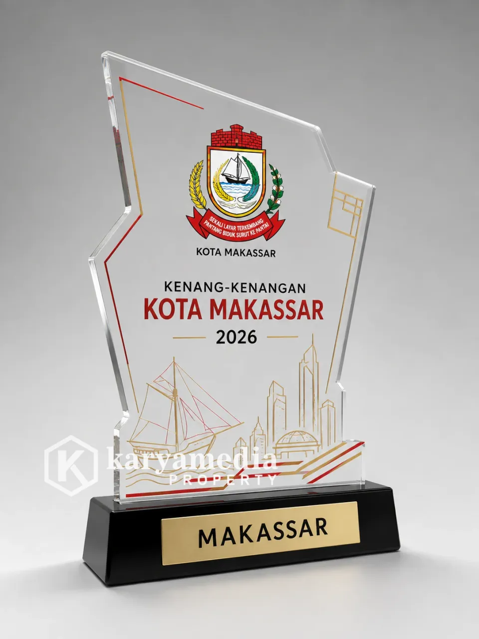 Plakat Kota Makassar - Sulawesi Karyamedia Souvenir