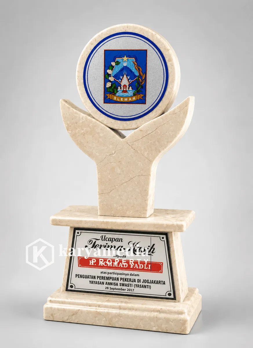 Plakat Marmer Ucapan Terima Kasih Yayasan - Plakat Marmer Karyamedia Souvenir