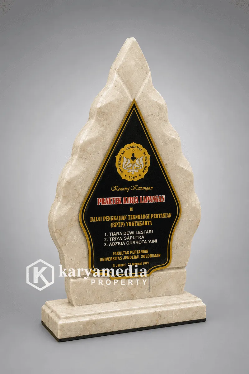 Plakat Marmer PKL Balai Pertanian UNSOED - Plakat Marmer Karyamedia Souvenir