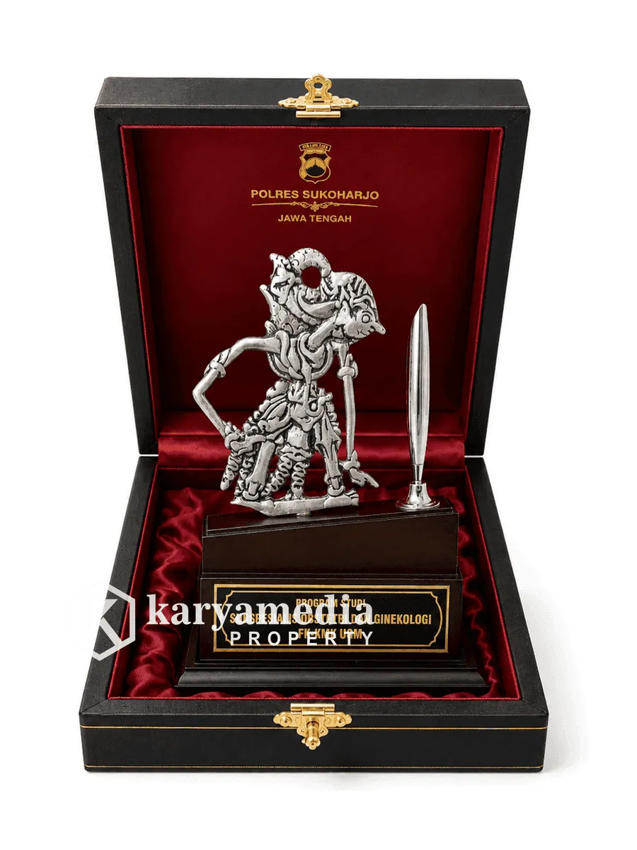 Plakat Wayang Perak Polres Sukoharjo - Plakat Wayang Karyamedia Souvenir
