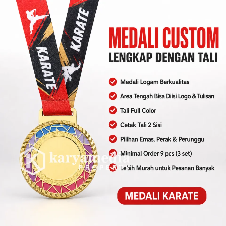 Medali Karate - Template Medali Custom Karyamedia Souvenir