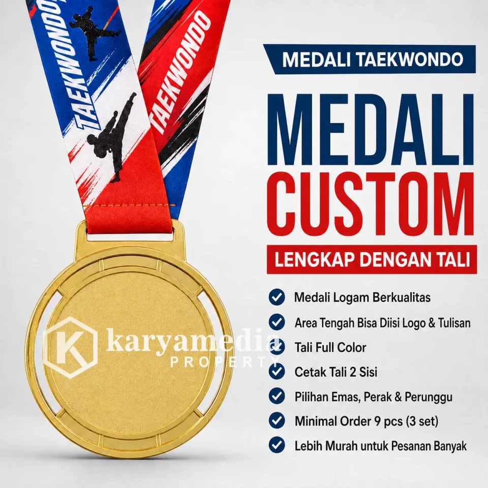 Medali Taekwondo - Template Medali Custom Karyamedia Souvenir