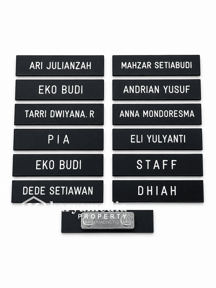name tag custom akrilik premium