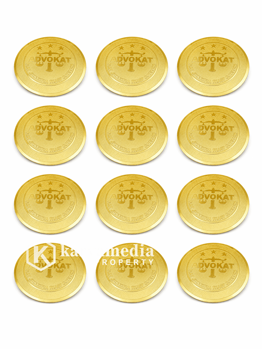 Bross logam hard enamel mengkilap